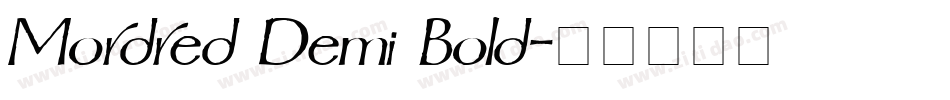 Mordred Demi Bold字体转换